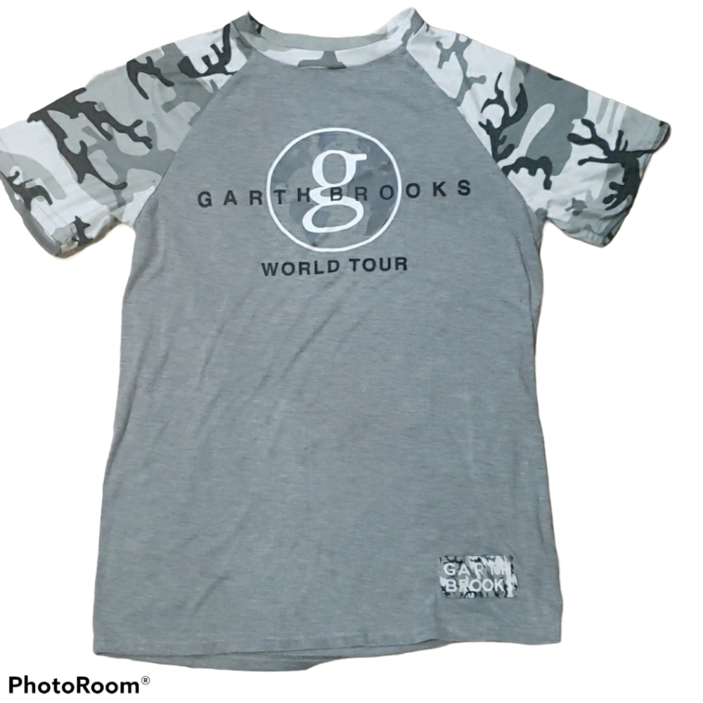 Garth Brooks World Tour Camo Tee T Shirt sz S